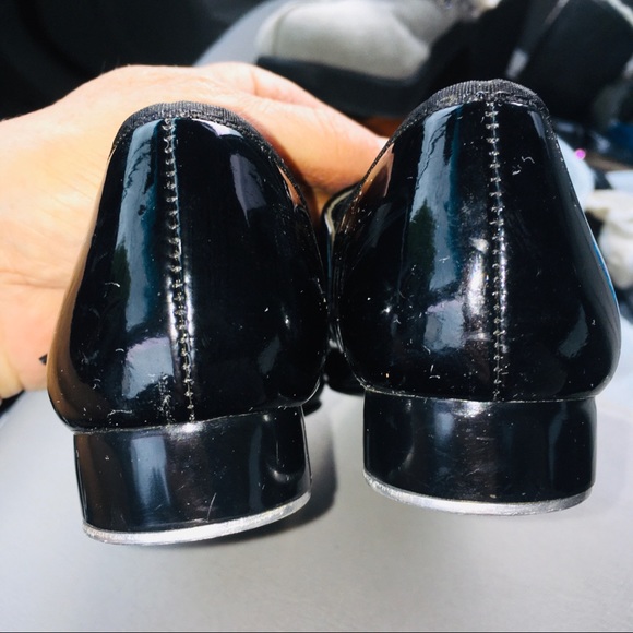 American Ballet Theater Black Patent Tap Shoes Girl’s 11.5 Recital Dance 🎉HP - Picture 5 of 7